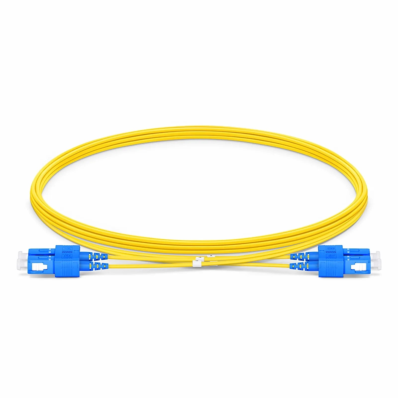 SFPS 3m (10ft) Fiber Patch Cable, 2 Fibers, SC UPC Duplex to SC UPC Duplex, Single Mode (OS2), Riser (OFNR), 1.2mm, Tight-Buffered, Yellow