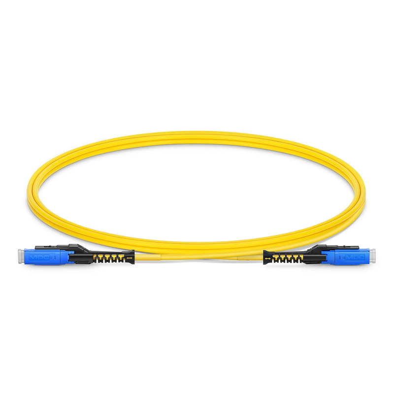 SFPS 1m (3ft) Fiber Patch Cable, 2 Fibers, MDC UPC Duplex to MDC UPC Duplex Uniboot, Single Mode (OS2), Riser (OFNR), 2.0mm, Yellow, for 100/400/800G Network Connection