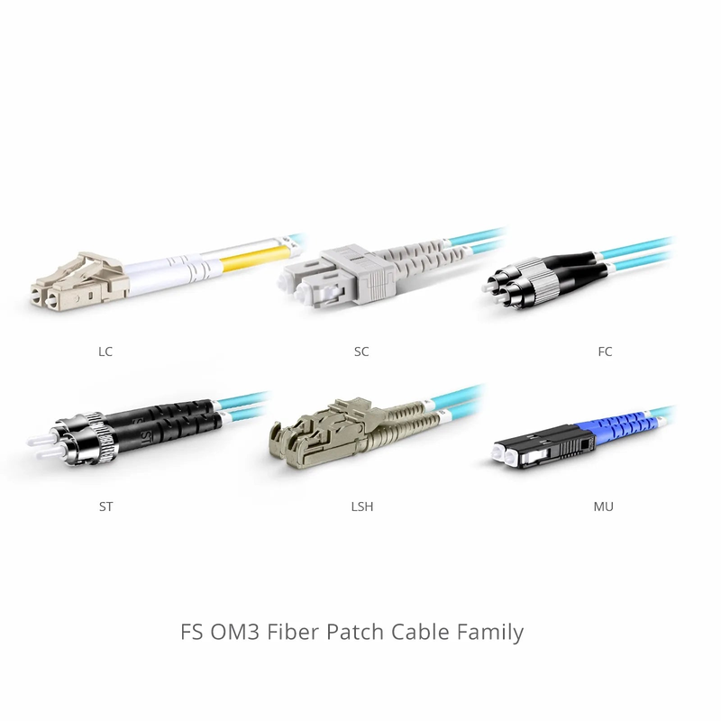 SFPS 3m (10ft) Fiber Patch Cable, 2 Fibers, LC UPC Duplex to LC UPC Duplex, Multimode (OM3), Riser (OFNR), 2.0mm, Tight-Buffered, Aqua, 10 Pcs/Pack