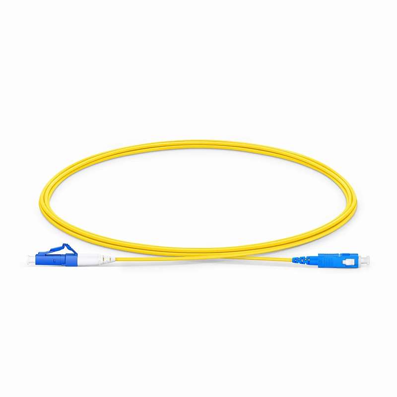 SFPS 2m (7ft) Fiber Patch Cable, 1 Fiber, LC UPC Simplex to SC UPC Simplex, Single Mode (OS2), Riser (OFNR), 1.2mm, Tight-Buffered, Yellow