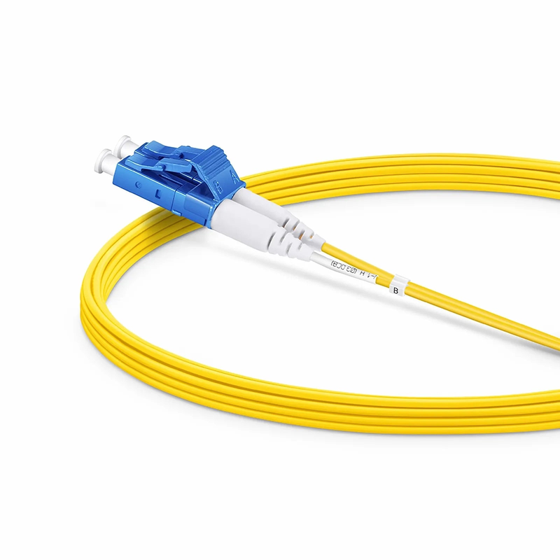 SFPS 5m (16ft) Fiber Patch Cable, 2 Fibers, LC UPC Duplex to LC UPC Duplex, Single Mode (OS2), Riser (OFNR), 1.2mm, Tight-Buffered, Yellow