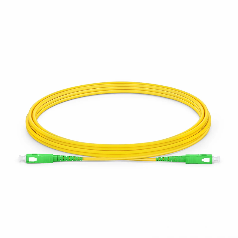 SFPS 3m (10ft) Fiber Patch Cable, 1 Fiber, SC APC Simplex to SC APC Simplex, Single Mode (OS2), Riser (OFNR), 2.0mm, Tight-Buffered, Yellow, 10 Pcs/Pack