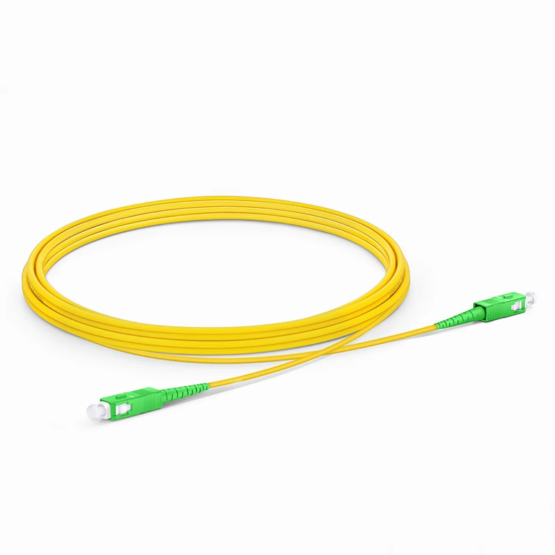 SFPS 3m (10ft) Fiber Patch Cable, 1 Fiber, SC APC Simplex to SC APC Simplex, Single Mode (OS2), Riser (OFNR), 2.0mm, Tight-Buffered, Yellow, 10 Pcs/Pack
