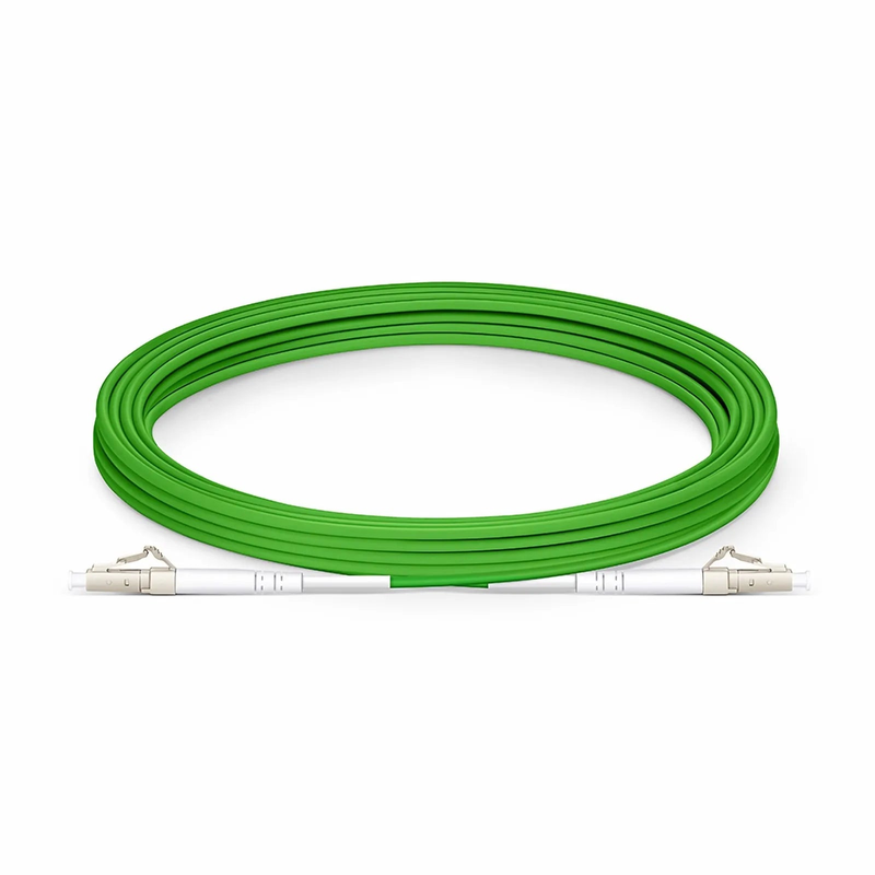 SFPS 5m (16ft) Fiber Patch Cable, 1 Fiber, LC UPC Simplex to LC UPC Simplex, Multimode (OM5), Riser (OFNR), 2.0mm, Tight-Buffered, Lime Green