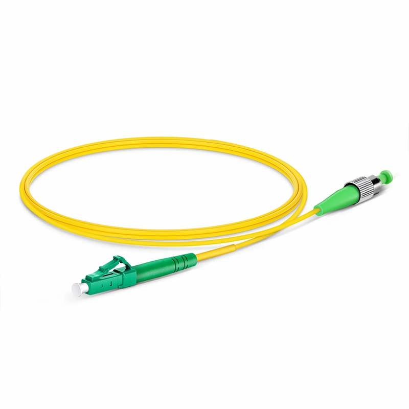 SFPS 1m (3ft) Fiber Patch Cable, 1 Fiber, LC APC Simplex to FC APC Simplex, Single Mode (OS2), Riser (OFNR), 2.0mm, Tight-Buffered, Yellow