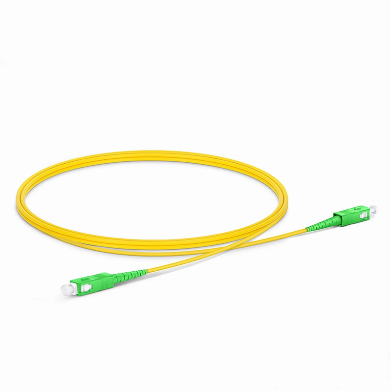 SFPS 1m (3ft) Fiber Patch Cable, 1 Fiber, SC APC Simplex to SC APC Simplex, Single Mode (OS2), Riser (OFNR), 2.0mm, Tight-Buffered, Yellow, 10 Pcs/Pack