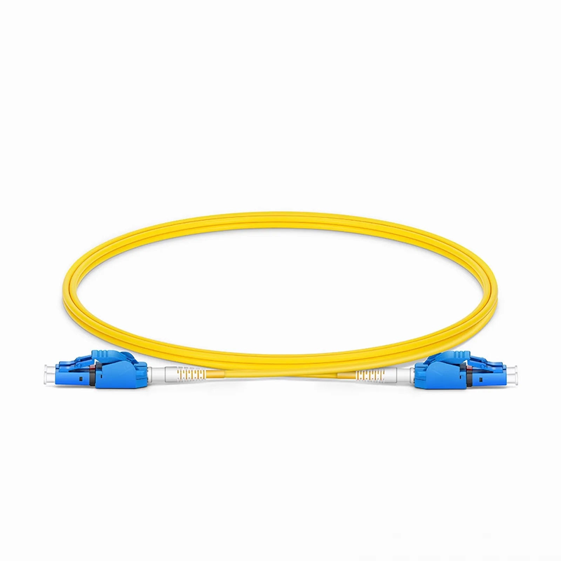 SFPS 1m (3ft) Fiber Patch Cable, 2 Fibers, LC UPC Duplex to LC UPC Duplex Switchable Clip Uniboot, Single Mode (OS2), Riser (OFNR), 2.0mm, Yellow