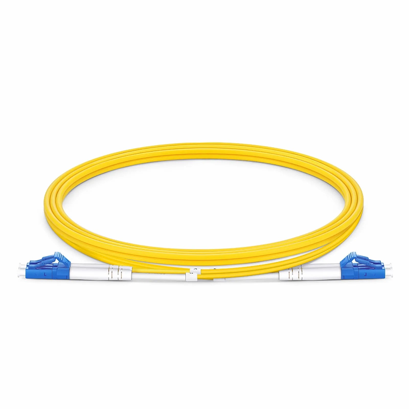 SFPS 1m (3ft) Fiber Patch Cable, 2 Fibers, LC UPC Duplex to LC UPC Duplex, Single Mode (OS2), Riser (OFNR), 2.0mm, Tight-Buffered, Yellow, 10 Pcs/Pack