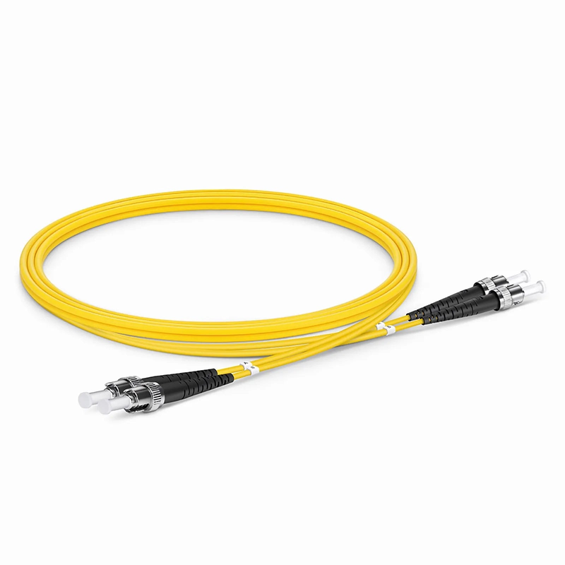 SFPS 1m (3ft) Fiber Patch Cable, 2 Fibers, ST UPC to ST UPC, Single Mode (OS2), Riser (OFNR), 2.0mm, Tight-Buffered, Yellow