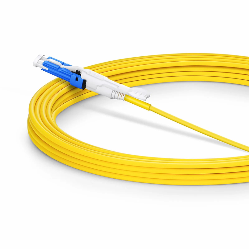 SFPS 5m (16ft) Fiber Patch Cable, 2 Fibers, CSA UPC Duplex to LC UPC Duplex Flat Clip Uniboot, Single Mode (OS2), Riser (OFNR), 2.0mm, Yellow, for 200/400G Network Connection