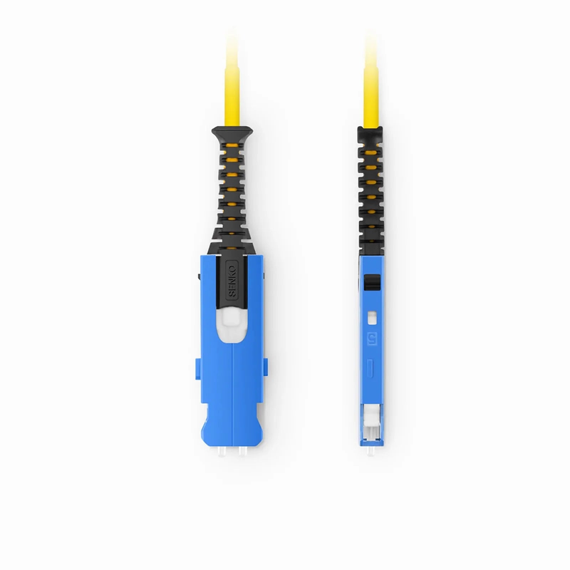 SFPS 1m (3ft) Fiber Patch Cable, 2 Fibers, SN UPC Duplex to SN UPC Duplex Uniboot, Single Mode (OS2), Riser (OFNR), 1.6mm, Yellow, for 400G Network Connection