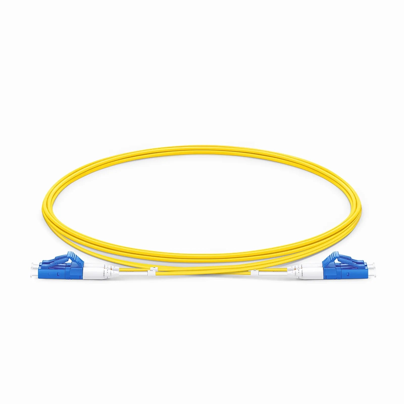 SFPS 2m (7ft) Fiber Patch Cable, 2 Fibers, LC UPC Duplex to SC UPC Duplex, Single Mode (OS2), Riser (OFNR), 1.2mm, Tight-Buffered, Yellow