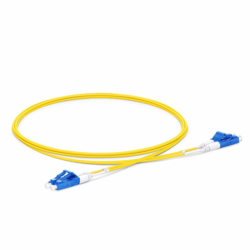SFPS 2m (7ft) Fiber Patch Cable, 2 Fibers, LC UPC Duplex to SC UPC Duplex, Single Mode (OS2), Riser (OFNR), 1.2mm, Tight-Buffered, Yellow