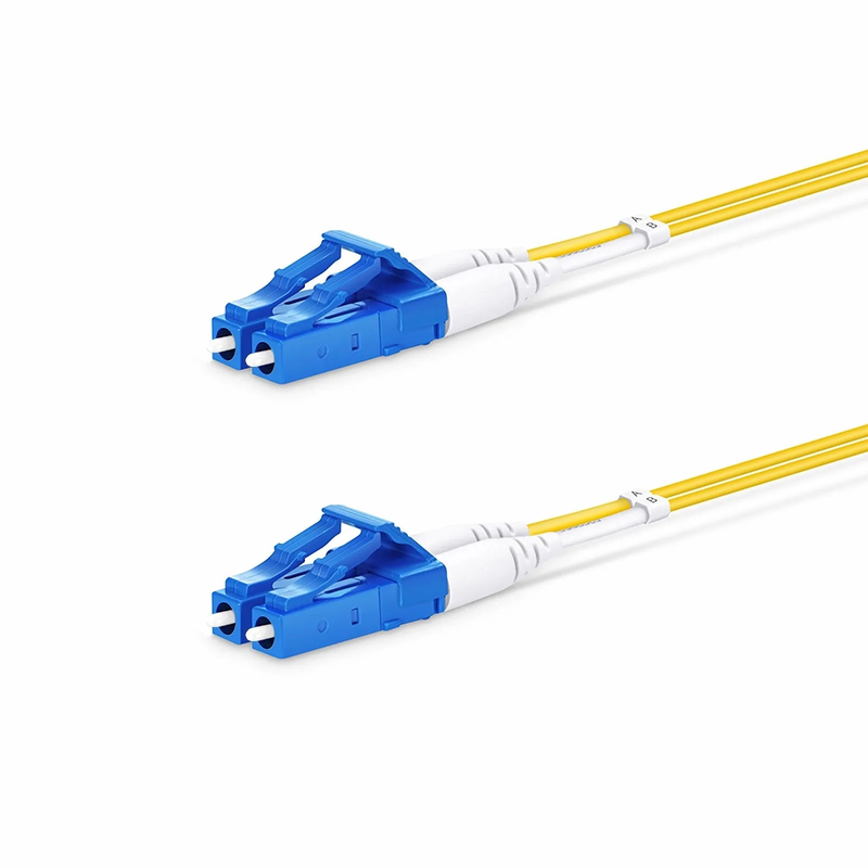 SFPS 2m (7ft) Fiber Patch Cable, 2 Fibers, LC UPC Duplex to SC UPC Duplex, Single Mode (OS2), Riser (OFNR), 1.2mm, Tight-Buffered, Yellow