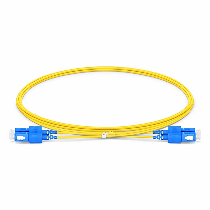SFPS 2m (7ft) Fiber Patch Cable, 2 Fibers, SC UPC Duplex to SC UPC Duplex, Single Mode (OS2), Riser (OFNR), 1.2mm, Tight-Buffered, Yellow