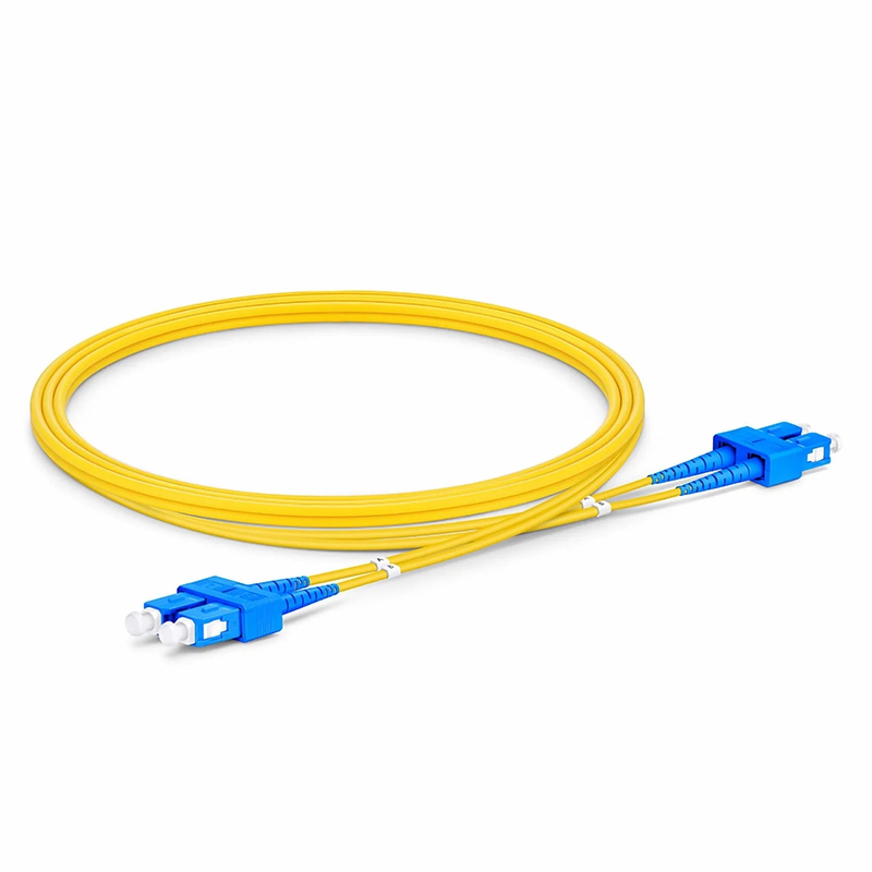 SFPS 1m (3ft) Fiber Patch Cable, 2 Fibers, SC UPC Duplex to SC UPC Duplex, Single Mode (OS2), Riser (OFNR), 2.0mm, Tight-Buffered, Yellow