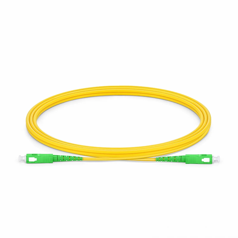 SFPS 2m (7ft) Fiber Patch Cable, 1 Fiber, SC APC Simplex to SC APC Simplex, Single Mode (OS2), Riser (OFNR), 2.0mm, Tight-Buffered, Yellow, 10 Pcs/Pack