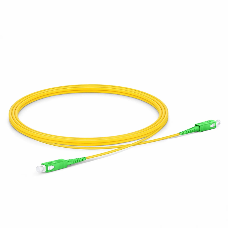 SFPS 2m (7ft) Fiber Patch Cable, 1 Fiber, SC APC Simplex to SC APC Simplex, Single Mode (OS2), Riser (OFNR), 2.0mm, Tight-Buffered, Yellow, 10 Pcs/Pack