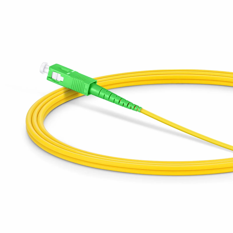 SFPS 2m (7ft) Fiber Patch Cable, 1 Fiber, SC APC Simplex to SC APC Simplex, Single Mode (OS2), Riser (OFNR), 2.0mm, Tight-Buffered, Yellow, 10 Pcs/Pack