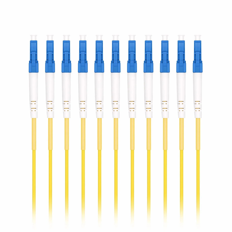 SFPS 1m (3ft) Fiber Patch Cable, 1 Fiber, LC UPC Simplex to SC APC Simplex, Single Mode (OS2), Riser (OFNR), 2.0mm, Tight-Buffered, Yellow, 10 Pcs/Pack