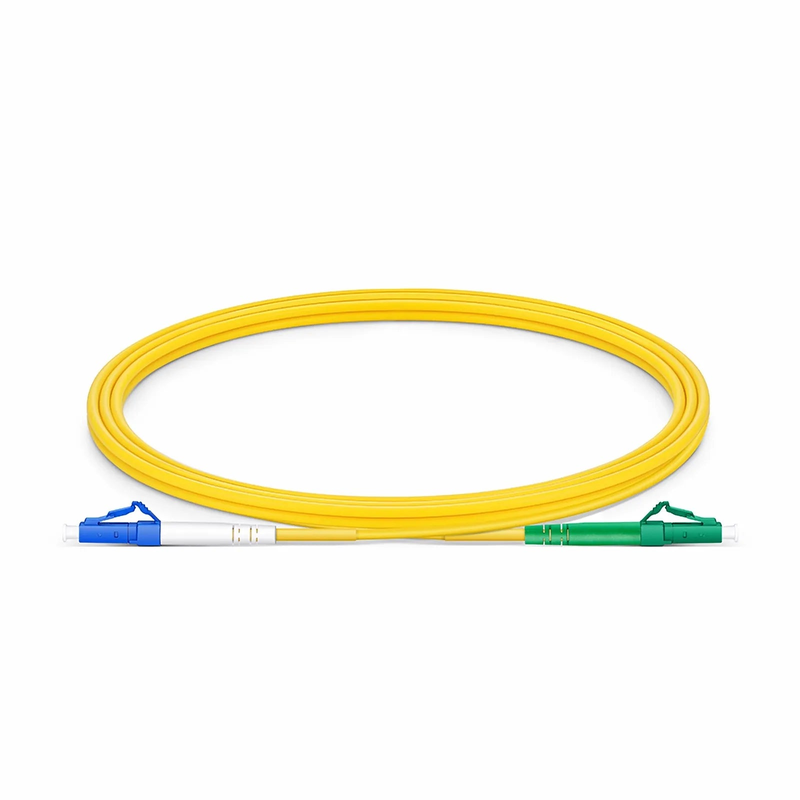 SFPS 2m (7ft) Fiber Patch Cable, 1 Fiber, LC UPC Simplex to LC APC Simplex, Single Mode (OS2), Riser (OFNR), 2.0mm, Tight-Buffered, Yellow