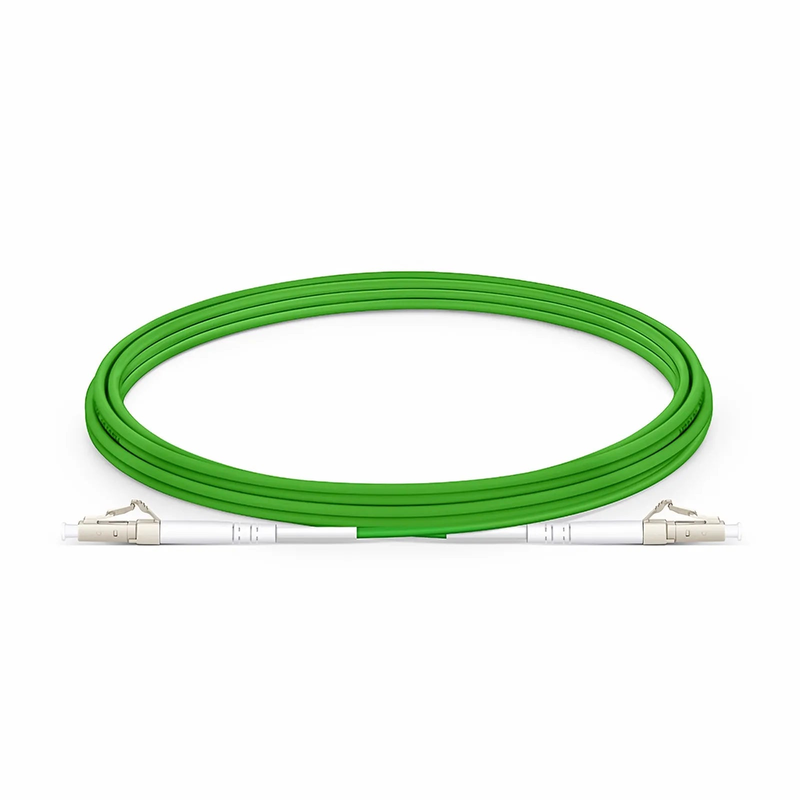 SFPS 3m (10ft) Fiber Patch Cable, 1 Fiber, LC UPC Simplex to LC UPC Simplex, Multimode (OM5), Riser (OFNR), 2.0mm, Tight-Buffered, Lime Green
