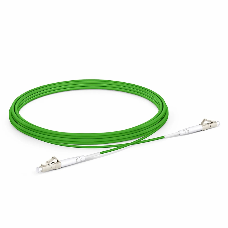 SFPS 3m (10ft) Fiber Patch Cable, 1 Fiber, LC UPC Simplex to LC UPC Simplex, Multimode (OM5), Riser (OFNR), 2.0mm, Tight-Buffered, Lime Green