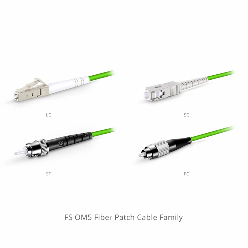 SFPS 3m (10ft) Fiber Patch Cable, 1 Fiber, LC UPC Simplex to LC UPC Simplex, Multimode (OM5), Riser (OFNR), 2.0mm, Tight-Buffered, Lime Green