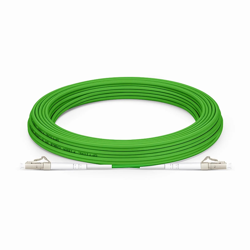 SFPS 10m (33ft) Fiber Patch Cable, 1 Fiber, LC UPC Simplex to LC UPC Simplex, Multimode (OM5), Riser (OFNR), 2.0mm, Tight-Buffered, Lime Green