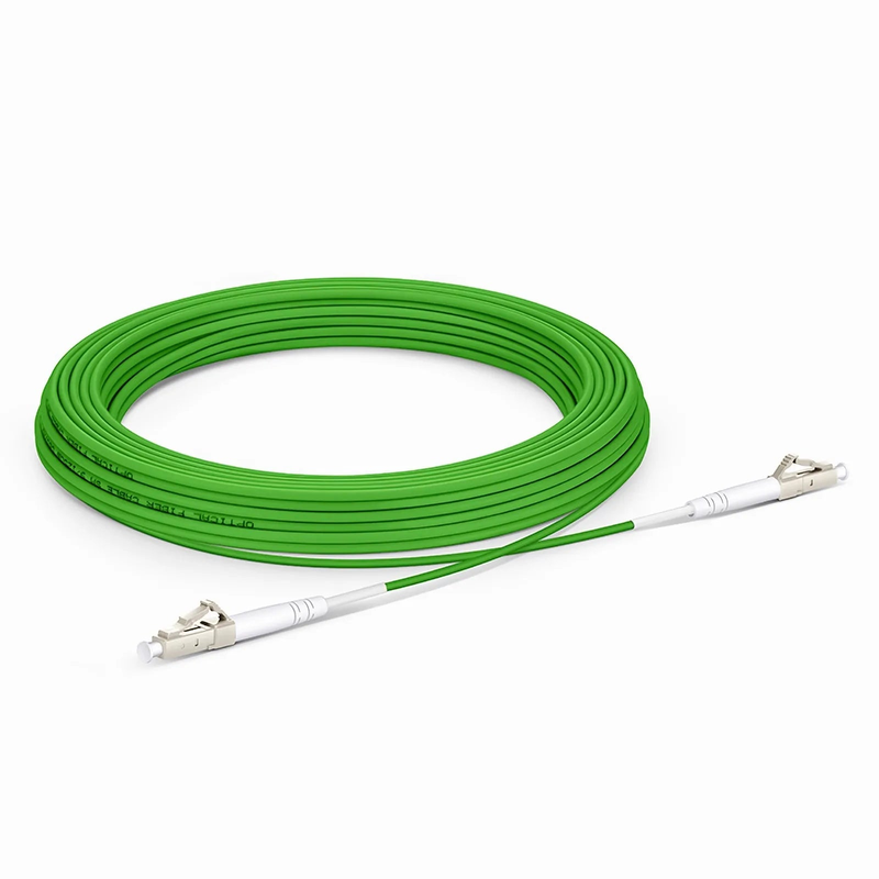 SFPS 10m (33ft) Fiber Patch Cable, 1 Fiber, LC UPC Simplex to LC UPC Simplex, Multimode (OM5), Riser (OFNR), 2.0mm, Tight-Buffered, Lime Green