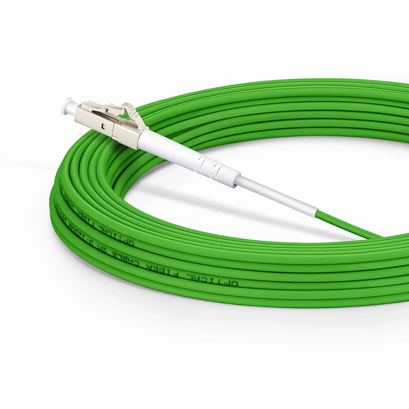 SFPS 10m (33ft) Fiber Patch Cable, 1 Fiber, LC UPC Simplex to LC UPC Simplex, Multimode (OM5), Riser (OFNR), 2.0mm, Tight-Buffered, Lime Green