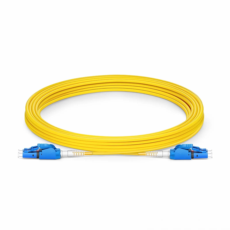 SFPS 5m (16ft) Fiber Patch Cable, 2 Fibers, LC UPC Duplex to LC UPC Duplex Switchable Clip Uniboot, Single Mode (OS2), Riser (OFNR), 2.0mm, Yellow