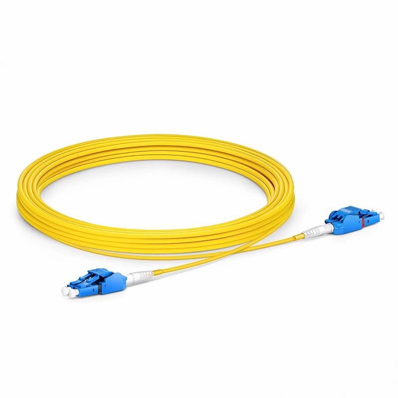 SFPS 5m (16ft) Fiber Patch Cable, 2 Fibers, LC UPC Duplex to LC UPC Duplex Switchable Clip Uniboot, Single Mode (OS2), Riser (OFNR), 2.0mm, Yellow