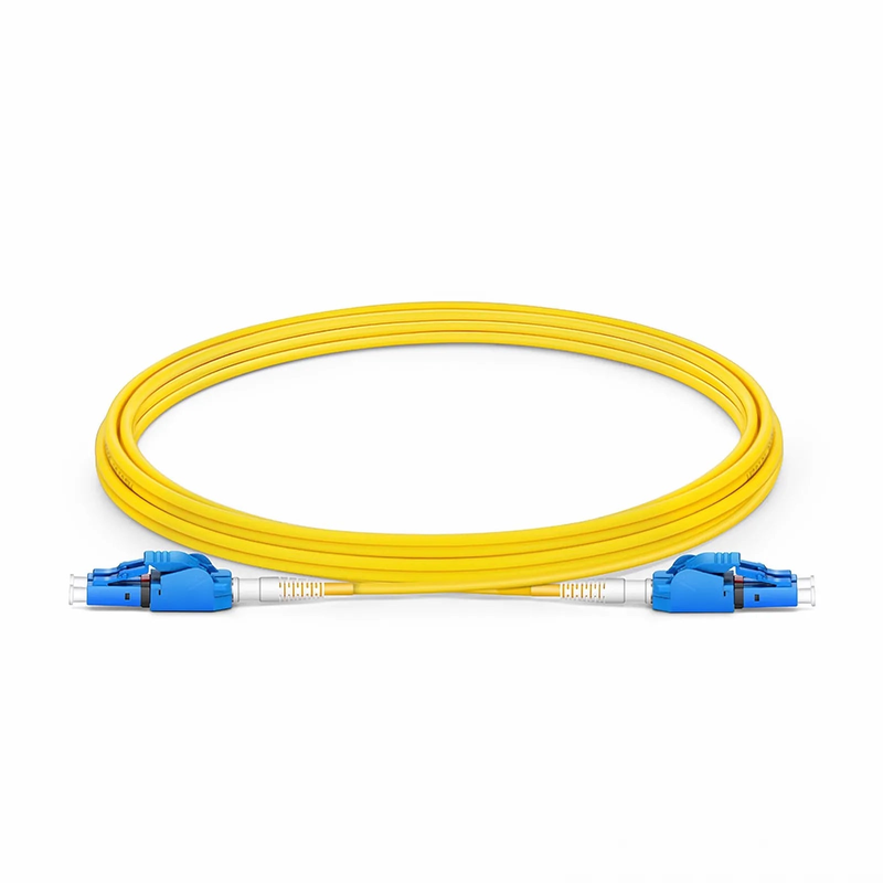 SFPS 3m (10ft) Fiber Patch Cable, 2 Fibers, LC UPC Duplex to LC UPC Duplex Switchable Clip Uniboot, Single Mode (OS2), Riser (OFNR), 2.0mm, Yellow