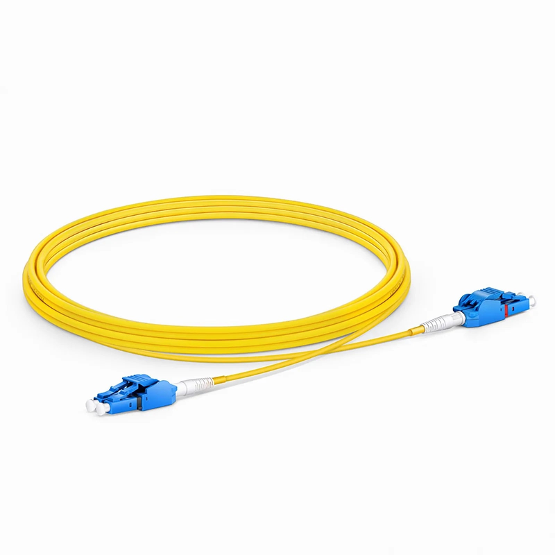 SFPS 3m (10ft) Fiber Patch Cable, 2 Fibers, LC UPC Duplex to LC UPC Duplex Switchable Clip Uniboot, Single Mode (OS2), Riser (OFNR), 2.0mm, Yellow