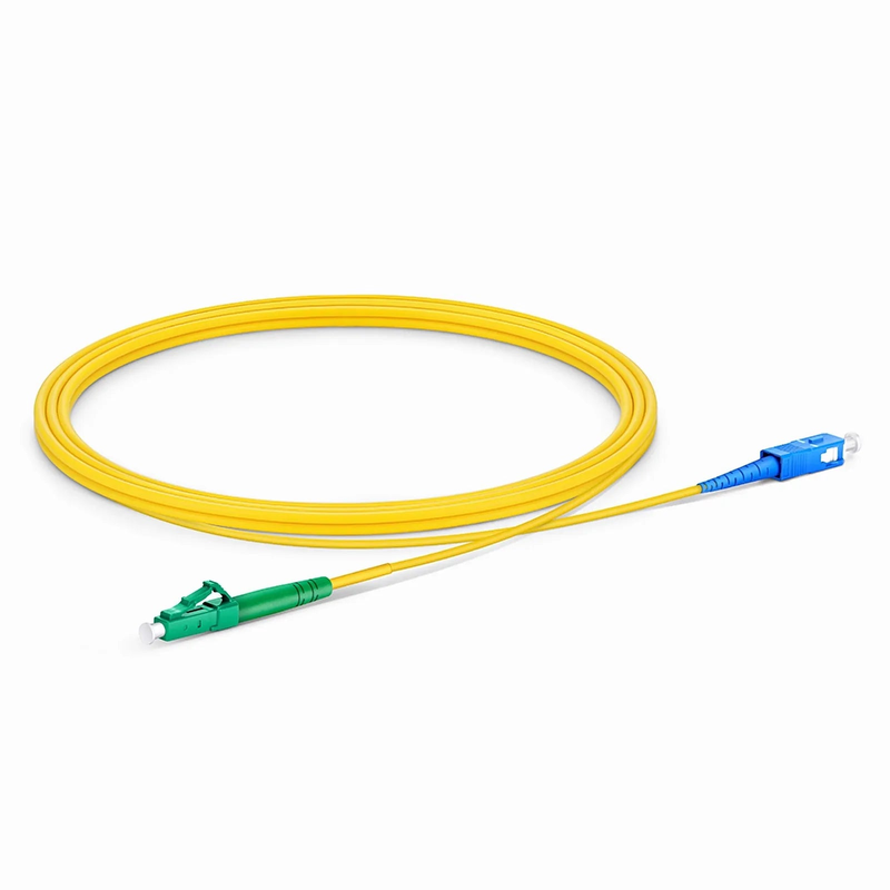 SFPS 2m (7ft) Fiber Patch Cable, 1 Fiber, LC APC Simplex to SC UPC Simplex, Single Mode (OS2), Riser (OFNR), 2.0mm, Tight-Buffered, Yellow
