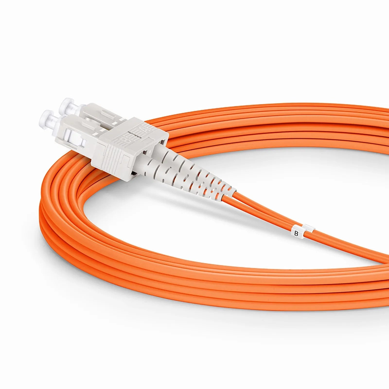 SFPS 3m (10ft) Fiber Patch Cable, 2 Fibers, G.651, LC UPC Duplex to SC UPC Duplex, Multimode (OM1), Riser (OFNR), 2.0mm, Tight-Buffered, Orange