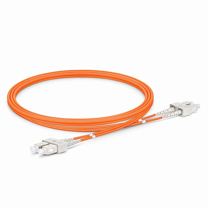 SFPS 1m (3ft) Fiber Patch Cable, 2 Fibers, G.651, SC UPC Duplex to SC UPC Duplex, Multimode (OM1), Riser (OFNR), 2.0mm, Tight-Buffered, Orange