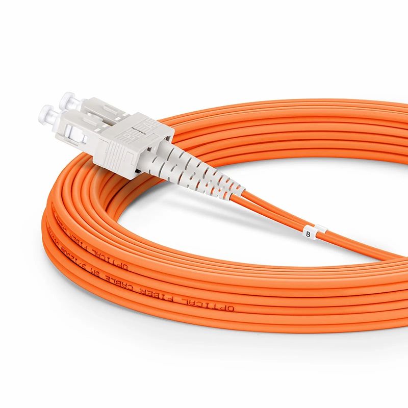 SFPS 5m (16ft) Fiber Patch Cable, 2 Fibers, G.651, LC UPC Duplex to SC UPC Duplex, Multimode (OM1), Riser (OFNR), 2.0mm, Tight-Buffered, Orange