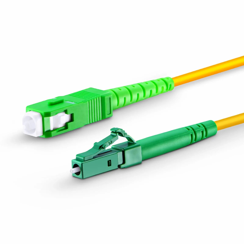 SFPS 1m (3ft) Fiber Patch Cable, 1 Fiber, LC APC Simplex to SC APC Simplex, Single Mode (OS2), Riser (OFNR), 2.0mm, Tight-Buffered, Yellow