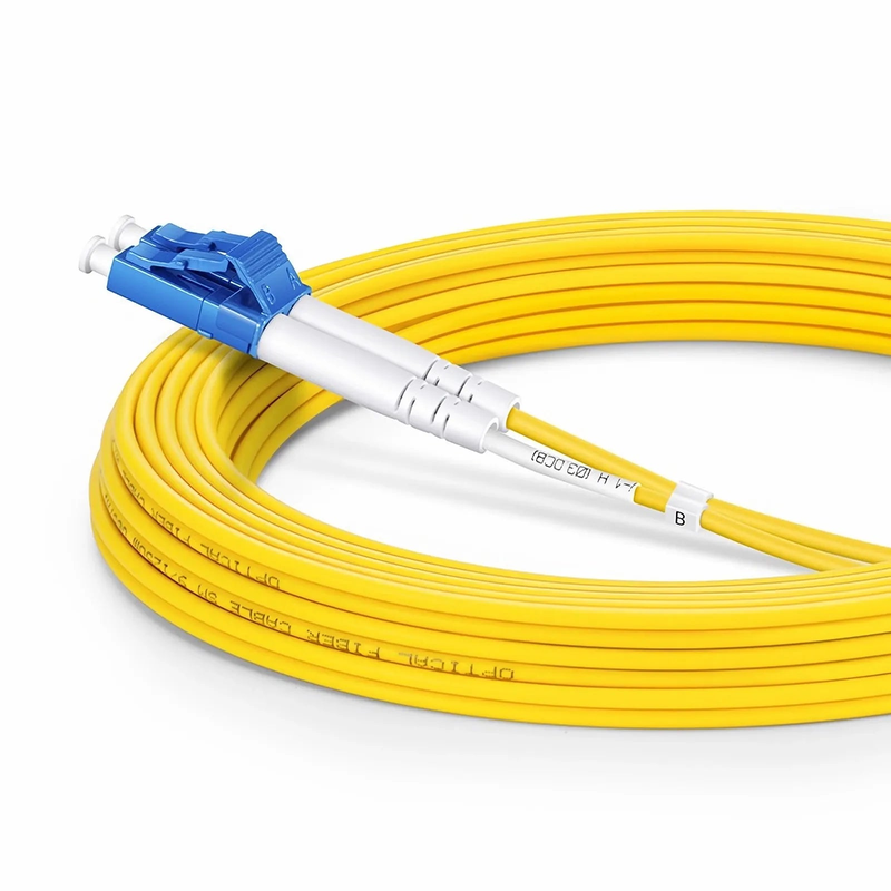 SFPS 5m (16ft) Fiber Patch Cable, 2 Fibers, LC UPC Duplex to FC UPC, Single Mode (OS2), Riser (OFNR), 2.0mm, Tight-Buffered, Yellow