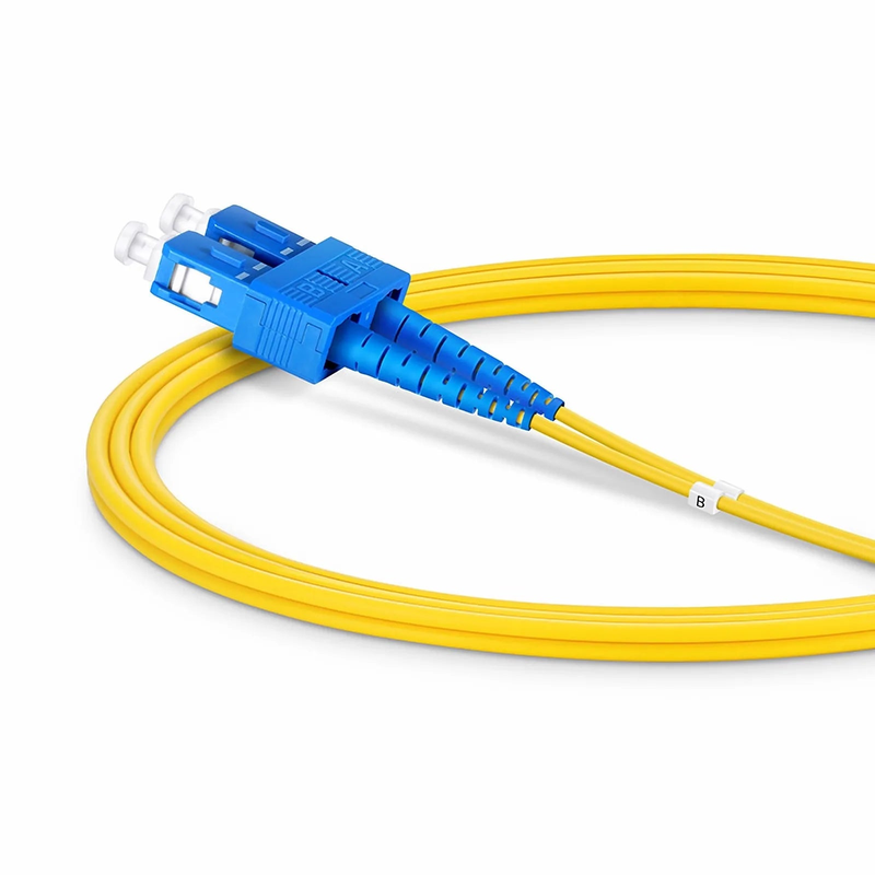 SFPS 1m (3ft) Fiber Patch Cable, 2 Fibers, LC UPC Duplex to SC UPC Duplex, Single Mode (OS2), Riser (OFNR), 2.0mm, Tight-Buffered, Yellow