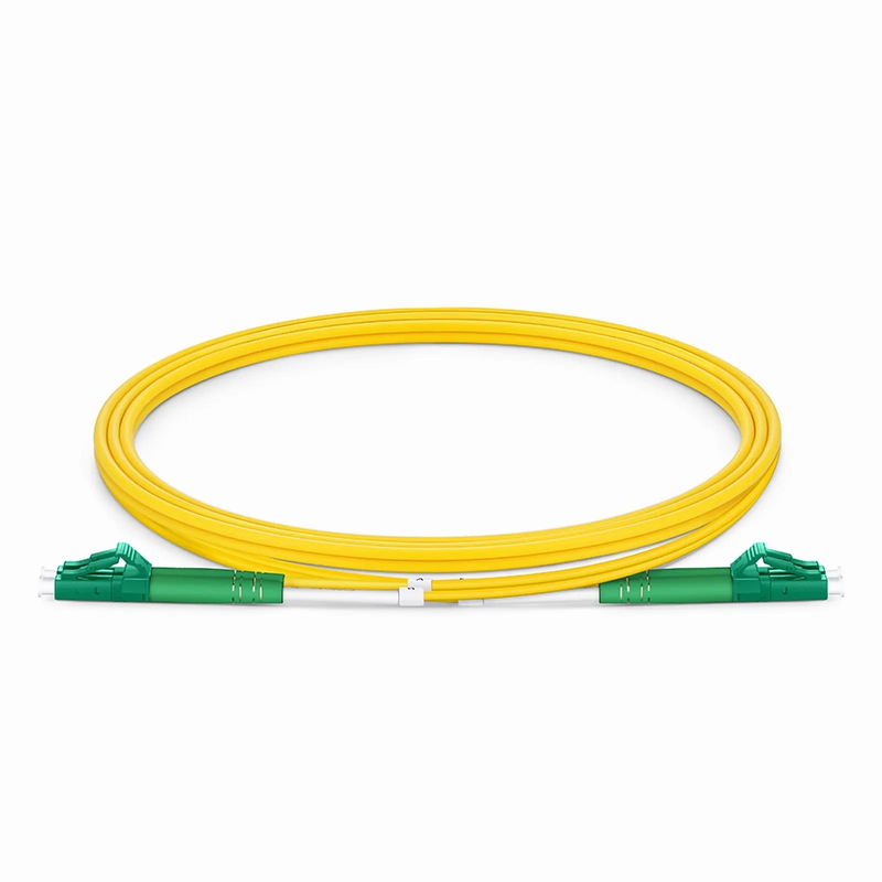 SFPS 1m (3ft) Fiber Patch Cable, 2 Fibers, LC APC Duplex to LC APC Duplex, Single Mode (OS2), Riser (OFNR), 2.0mm, Tight-Buffered, Yellow