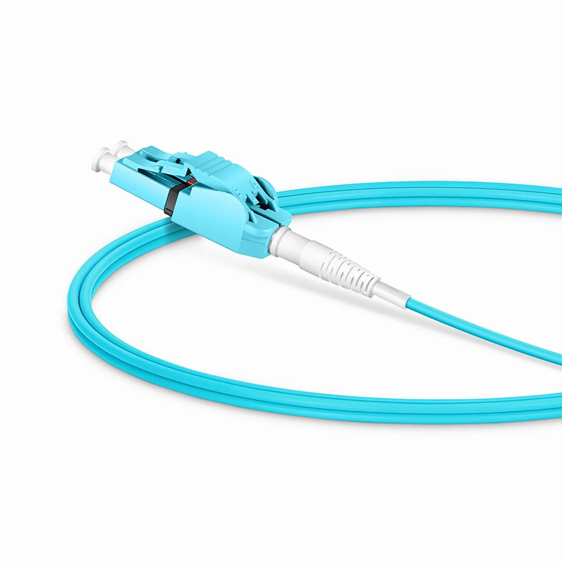 SFPS 1m (3ft) Fiber Patch Cable, 2 Fibers, LC UPC Duplex to LC UPC Duplex Switchable Clip Uniboot, Multimode (OM4), Riser (OFNR), 2.0mm, Aqua