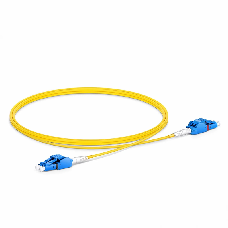 SFPS 1m (3ft) Fiber Patch Cable, 2 Fibers, LC UPC Duplex to LC UPC Duplex Switchable Clip Uniboot, Single Mode (OS2), Riser (OFNR), 2.0mm, Yellow