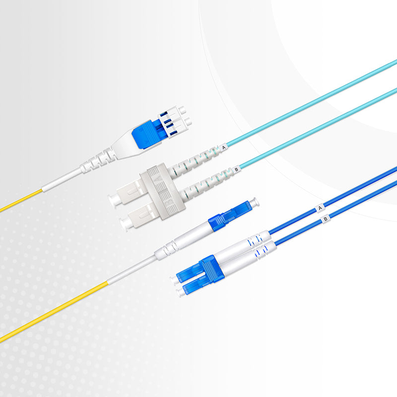 SFPS 5m (16ft) Fiber Patch Cable, 2 Fibers, LC UPC Duplex to LC UPC Duplex Flat Clip with Push-Pull Boot Uniboot, Single Mode (OS2), Riser (OFNR), 2.0mm, Yellow