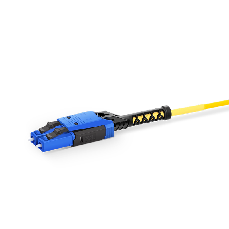 SFPS 5m (16ft) Fiber Patch Cable, 2 Fibers, LC UPC Duplex to LC UPC Duplex Flat Clip with Push-Pull Boot Uniboot, Single Mode (OS2), Riser (OFNR), 2.0mm, Yellow