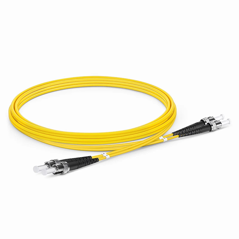 SFPS 2m (7ft) Fiber Patch Cable, 2 Fibers, ST UPC to ST UPC, Single Mode (OS2), Riser (OFNR), 2.0mm, Tight-Buffered, Yellow
