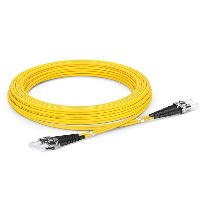SFPS 5m (16ft) Fiber Patch Cable, 2 Fibers, ST UPC to ST UPC, Single Mode (OS2), Riser (OFNR), 2.0mm, Tight-Buffered, Yellow
