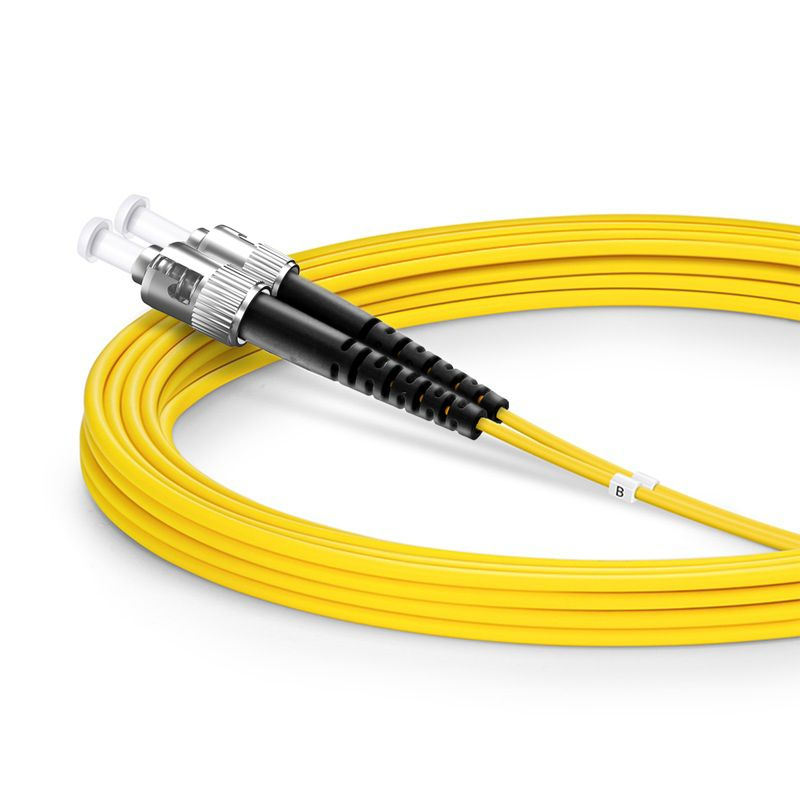 SFPS 3m (10ft) Fiber Patch Cable, 2 Fibers, ST UPC to ST UPC, Single Mode (OS2), Riser (OFNR), 2.0mm, Tight-Buffered, Yellow